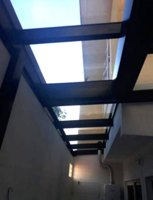 Coberturas em vidro.